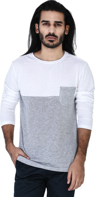 

Mr Button Solid Men' Round Neck White T-Shirt