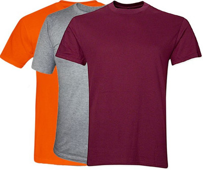Vogue Solid Men' Round Neck Multicolor T-Shirt(Pack of 3