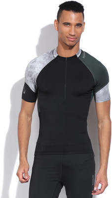 

REEBOK Printed Men's Fashion Neck Black T-Shirt