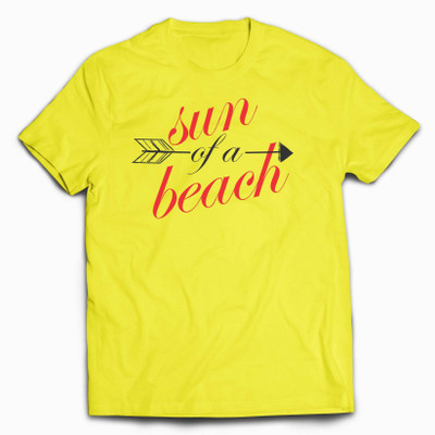 

Designmycloth Graphic Print Men' Round Neck Yellow T-Shirt