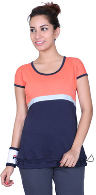 

Proline Solid Women' Round Neck Blue T-Shirt