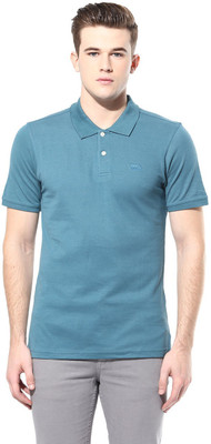 

Ajile by Pantaloons Solid Men's Polo Neck Light Green T-Shirt, Teal