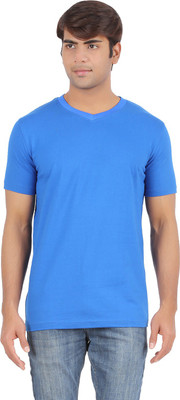 

Ap'pulse Solid Men's V-neck Blue T-Shirt, Royal blue
