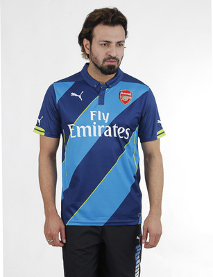 

Puma Striped Men' Polo Neck Blue T-Shirt