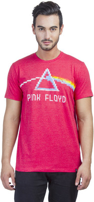 

Pink Floyd Printed Men' Round Neck Red T-Shirt, Poinsettia red mela