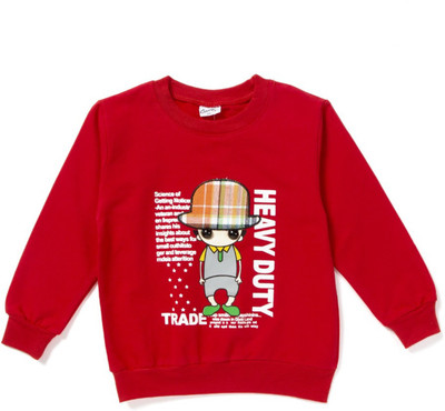 

Camey Boys Printed Cotton Lycra Blend T Shirt(Red, Pack of 1