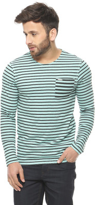

Gritstones Printed Men' Round Neck Green T-Shirt