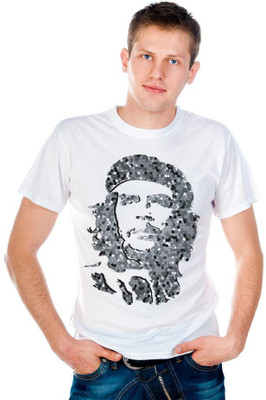 

6th Cross Graphic Print Men's Round Neck White T-Shirt