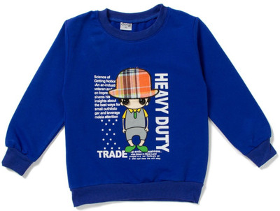 

Camey Boys Printed Cotton Lycra Blend T Shirt(Blue, Pack of 1