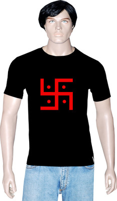 

Tshirt.in Graphic Print Men's Round Neck Black T-Shirt, Jet balck