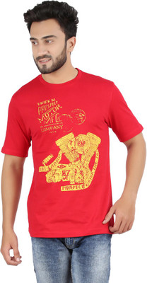 

Checkers Bay Printed Men's Round Neck Red T-Shirt