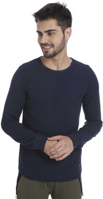 

Jack & Jones Solid Men's Round Neck Blue T-Shirt, Navy blazer