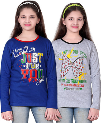 

FabTag - Sini Mini Girls Printed T Shirt(Multicolor