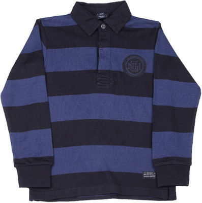 

Gant Striped Polo Neck Black, Dark Blue T-Shirt, 434