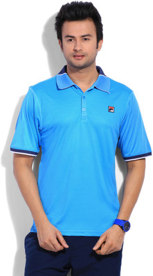 

Fila Solid Men's Polo Neck Blue T-Shirt, Mal blu
