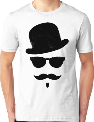 Foscous Printed Men's Round Neck White T-Shirt