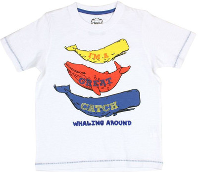 

Chalk by Pantaloons Boys Graphic Print T Shirt(White, Pack of 1