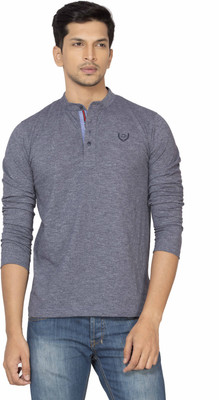 

La Seven Solid Men's Round Neck Dark Blue T-Shirt, Navy
