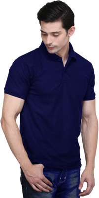 

Ilbies Solid Men's Polo Neck Dark Blue T-Shirt