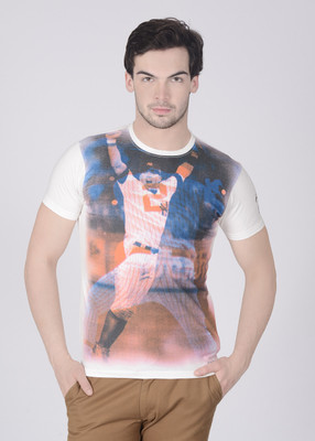 

Pepe Jeans Printed Men's Round Neck White T-Shirt, Off-wht