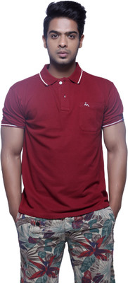 

Masculino Latino Embroidered Men's Polo Neck Reversible Maroon T-Shirt
