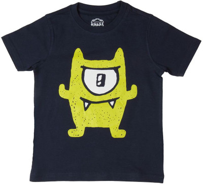 

Chalk by Pantaloons Boys Graphic Print T Shirt(Dark Blue, Indigo blue