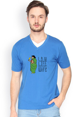 

Campus Sutra Solid Men V-neck Blue T-Shirt, Royal blue