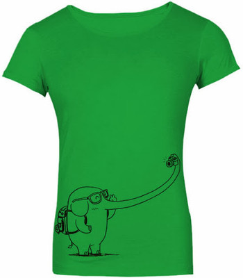 

SayItLoud Printed Women' Round Neck Green T-Shirt