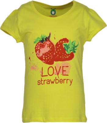 

Poppers by Pantaloons Girls Graphic Print T Shirt(Yellow, Bright yellow