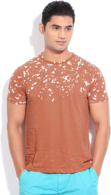 

Breakbounce Printed Men's Round Neck Red T-Shirt, Sasol red