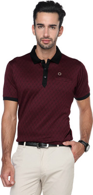 

Proline Striped Men's Polo Neck Maroon T-Shirt