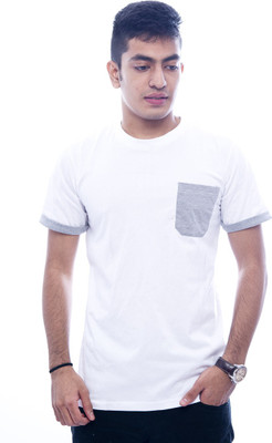 

Urban Flux Solid Men' Round Neck White, Grey T-Shirt, Grey;white