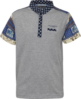 

Fritzberg Boys Printed T Shirt(Grey