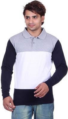 

Vivid Bharti Striped Men' Polo Neck Multicolor T-Shirt