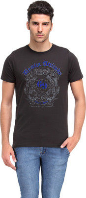 

Koolpals Printed Men Round Neck Black T-Shirt