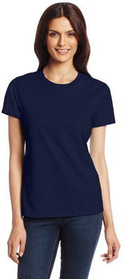 

Espresso Casual Short Sleeve Solid Women's Blue Top, Navy