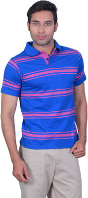 

Proline Striped Men's Polo Neck Blue T-Shirt