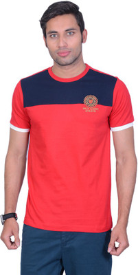 

Proline Solid Men's V-neck Red T-Shirt
