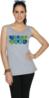 

SayItLoud Graphic Print Women's Round Neck Grey T-Shirt
