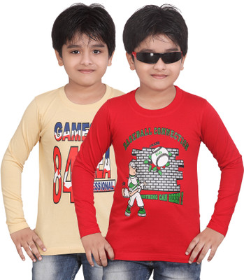 

FabTag - Dongli Boys Printed T Shirt(Multicolor, Pack of 2