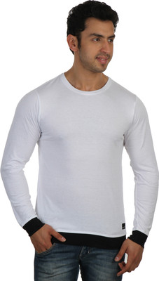 

Rigo Solid Men's Round Neck White T-Shirt