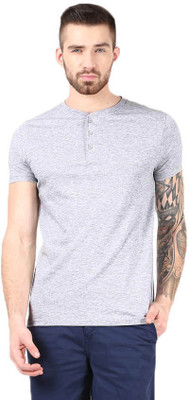 

Gallop Solid Men's Henley Grey T-Shirt