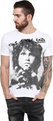 

PUNK Printed Men's Round Neck White T-Shirt