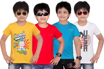 

Dongli Boys Solid T Shirt(Multicolor, Pack of 4)