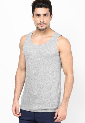 

Jack & Jones Solid Men's Round Neck Grey T-Shirt, Light grey melange