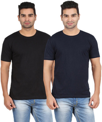 

Gallop Solid Men's Round Neck Multicolor T-Shirt(Pack of 2