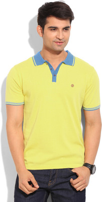 

Numero Uno Solid Men's Polo Neck Blue, Yellow T-Shirt, Corn yellow