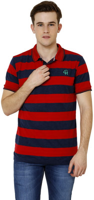 

Crux & Hunter Striped Men's Polo Neck Red T-Shirt