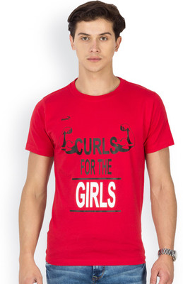 

Kingaroo Printed Men's Round Neck Red T-Shirt