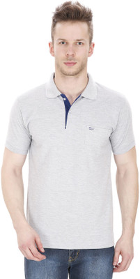 Sparky Solid Men's Polo Neck Grey T-Shirt